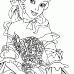 Princess Belle Coloring Page Coloring Home
