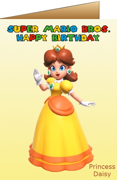 Princess Daisy Mario Brothers Birthday Ecards