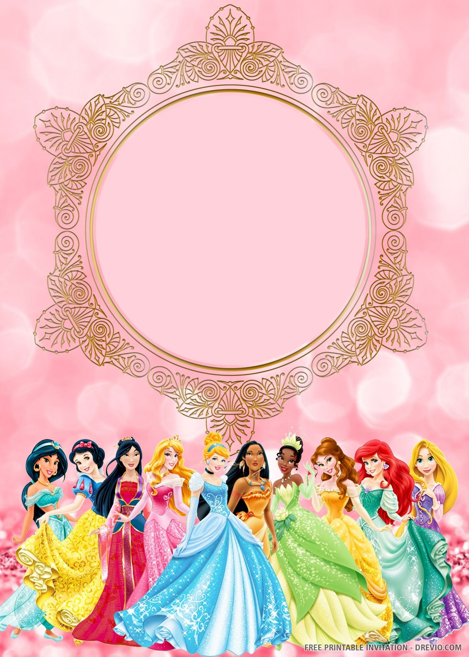 Princess Invitation Template Printable Word Searches