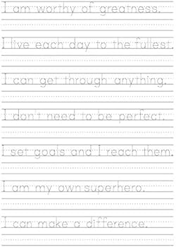 penmanship practice worksheets for adults