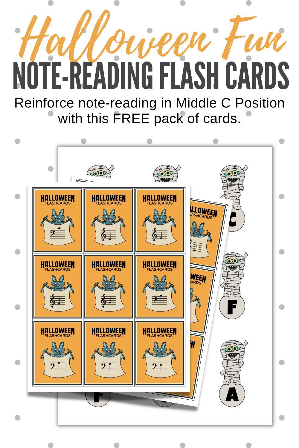 Print These Halloween Note Reading Flashcards For Primer Piano 