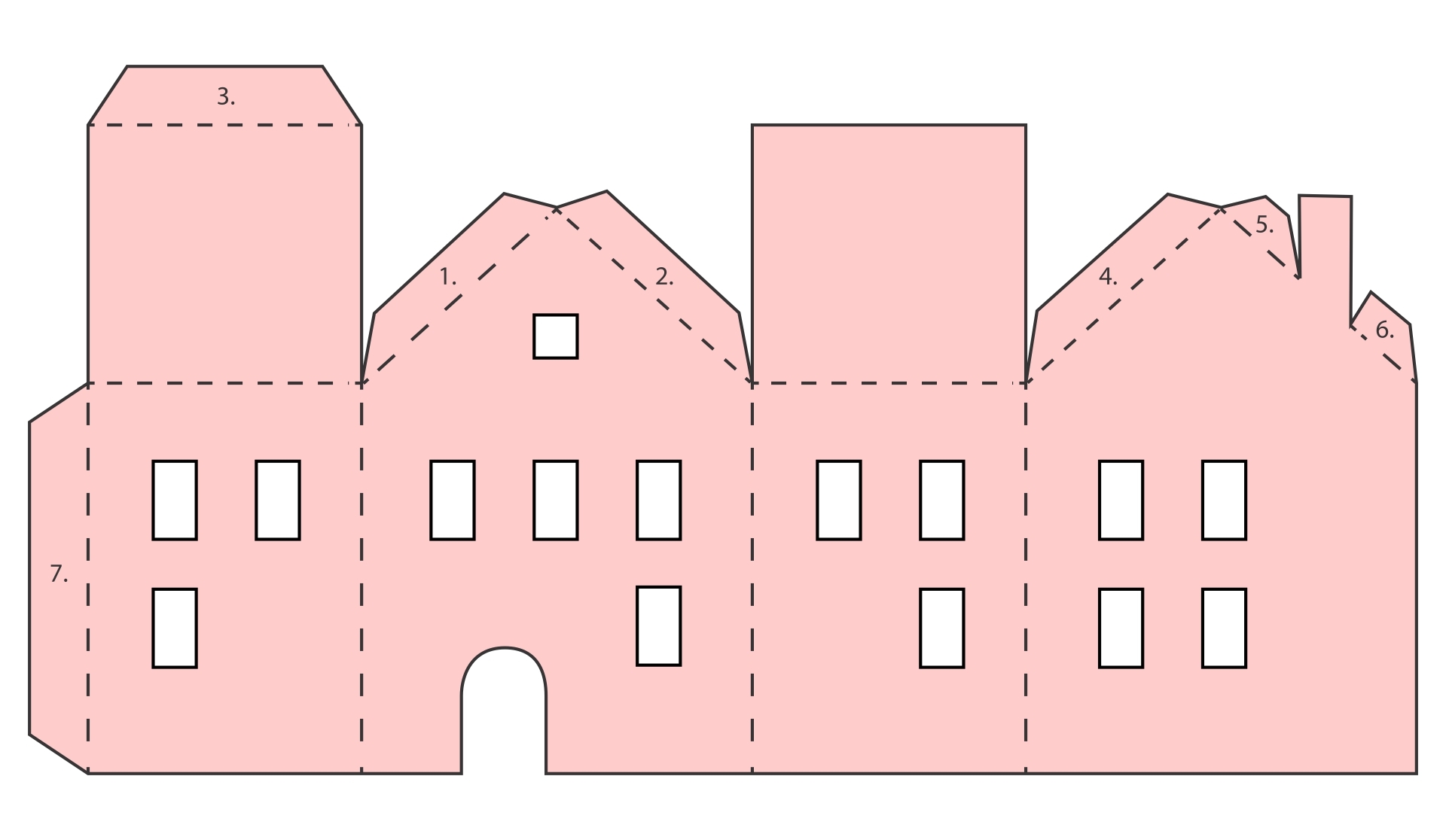 paper craft printable 3d paper house template