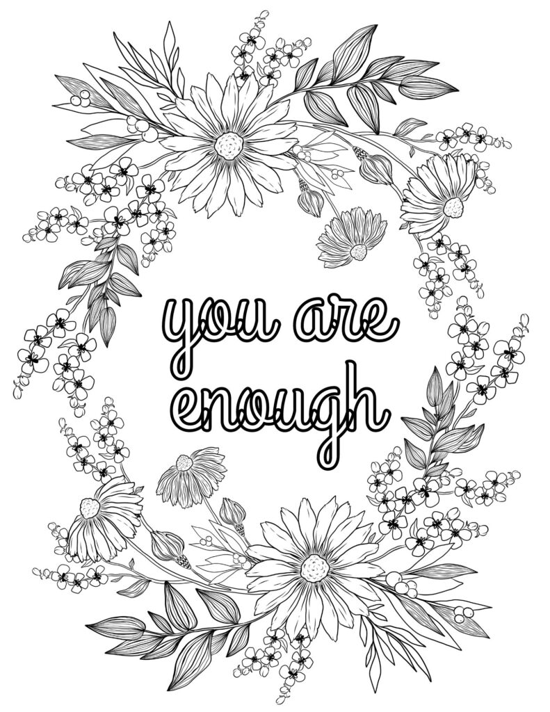 Printable Adult Coloring Pages Quotes Creativitycolor
