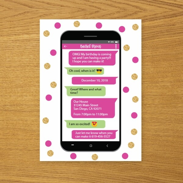 Printable And Cell Phone Invitation Etsy