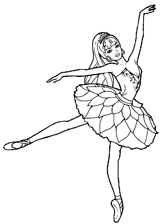 Coloring Page Of A Ballerina