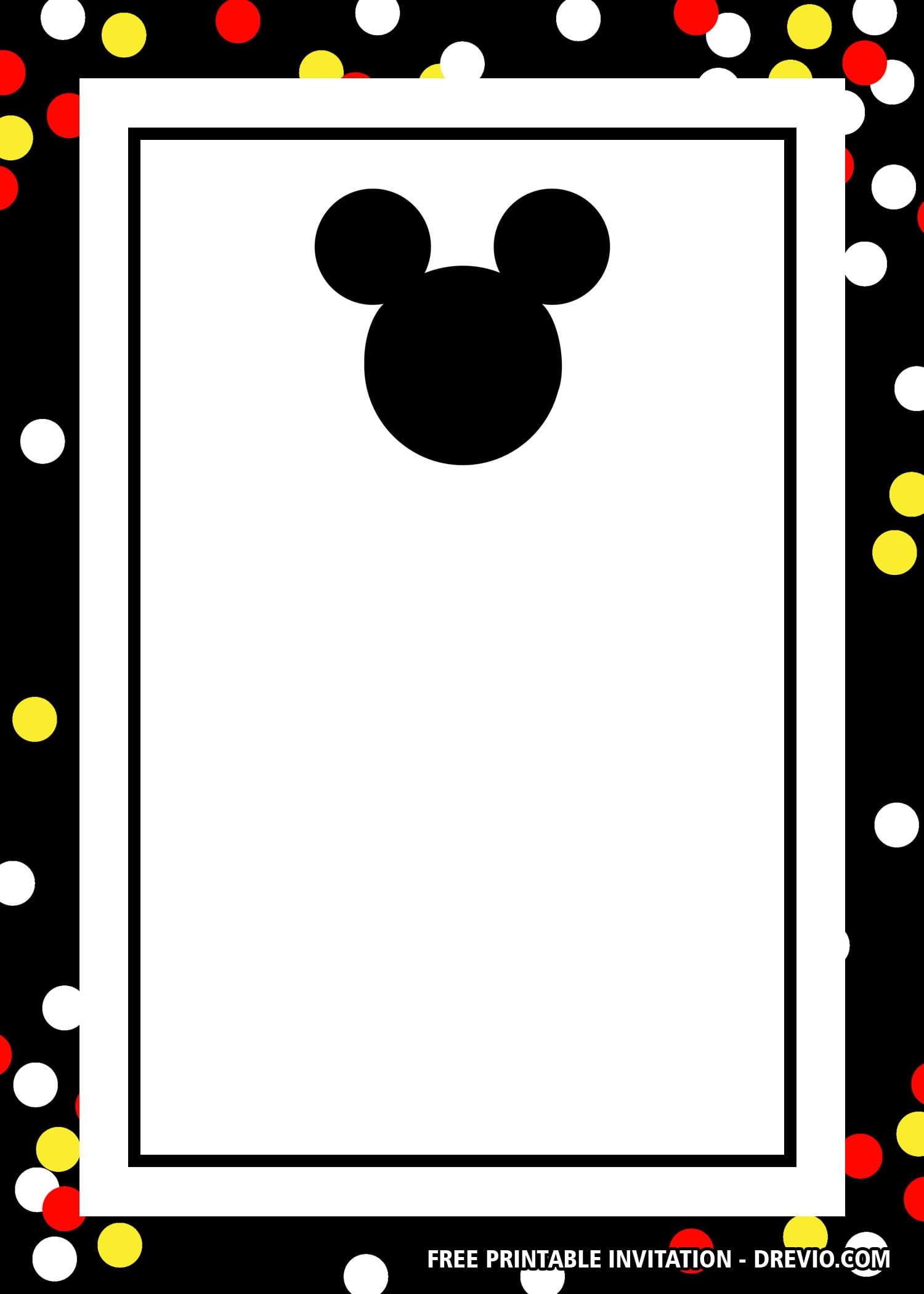 Printable Blank Mickey Mouse Invitation Template Printable Templates