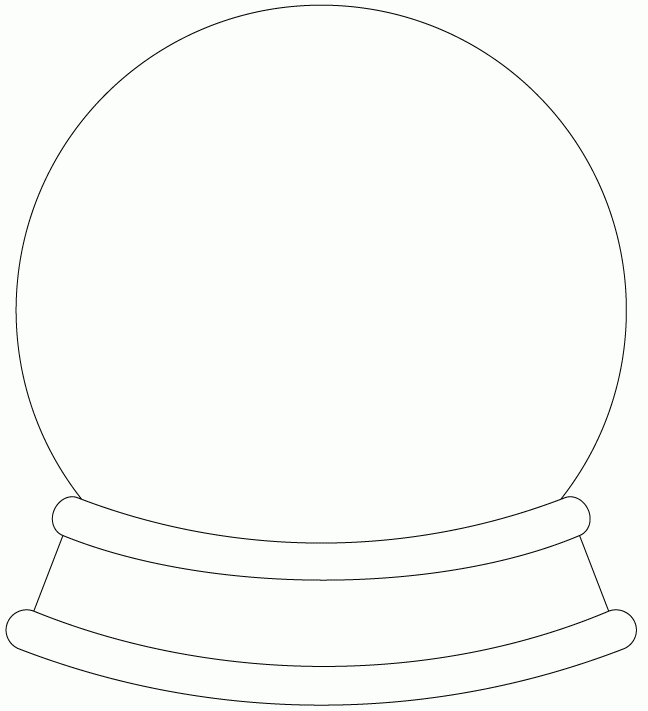 free printable snow globe template