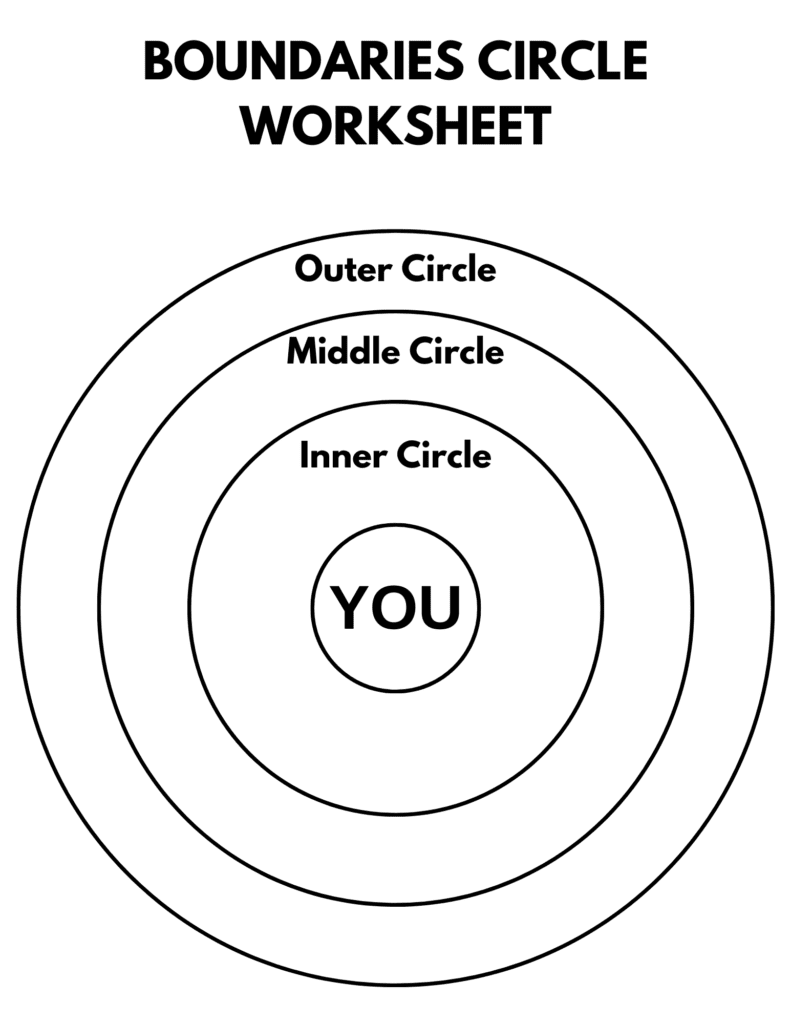 Printable Boundaries Circle Worksheet Free Printable Templates 