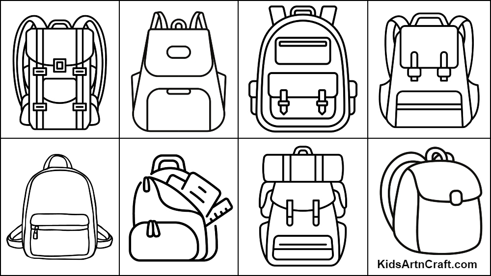 Backpack Coloring Page