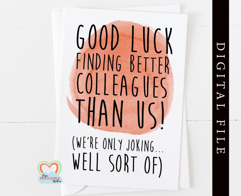 Printable Card Leaving Printable Cards