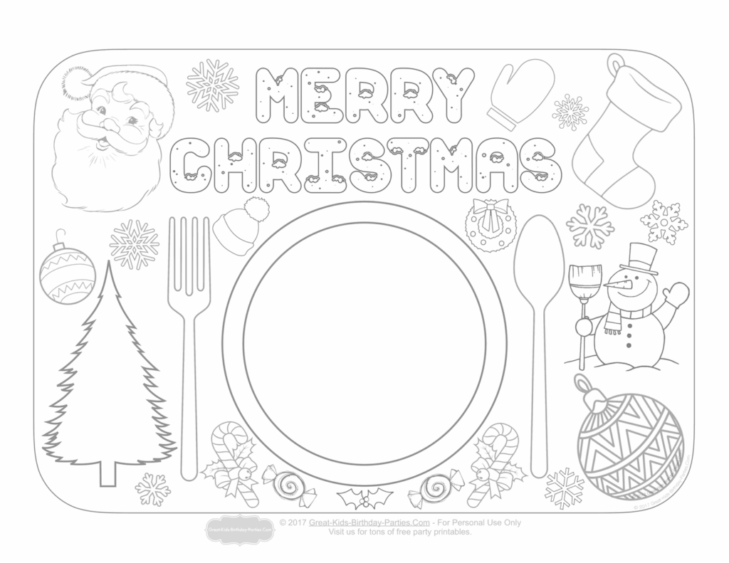 Printable Children S Placemat Template Printable Templates