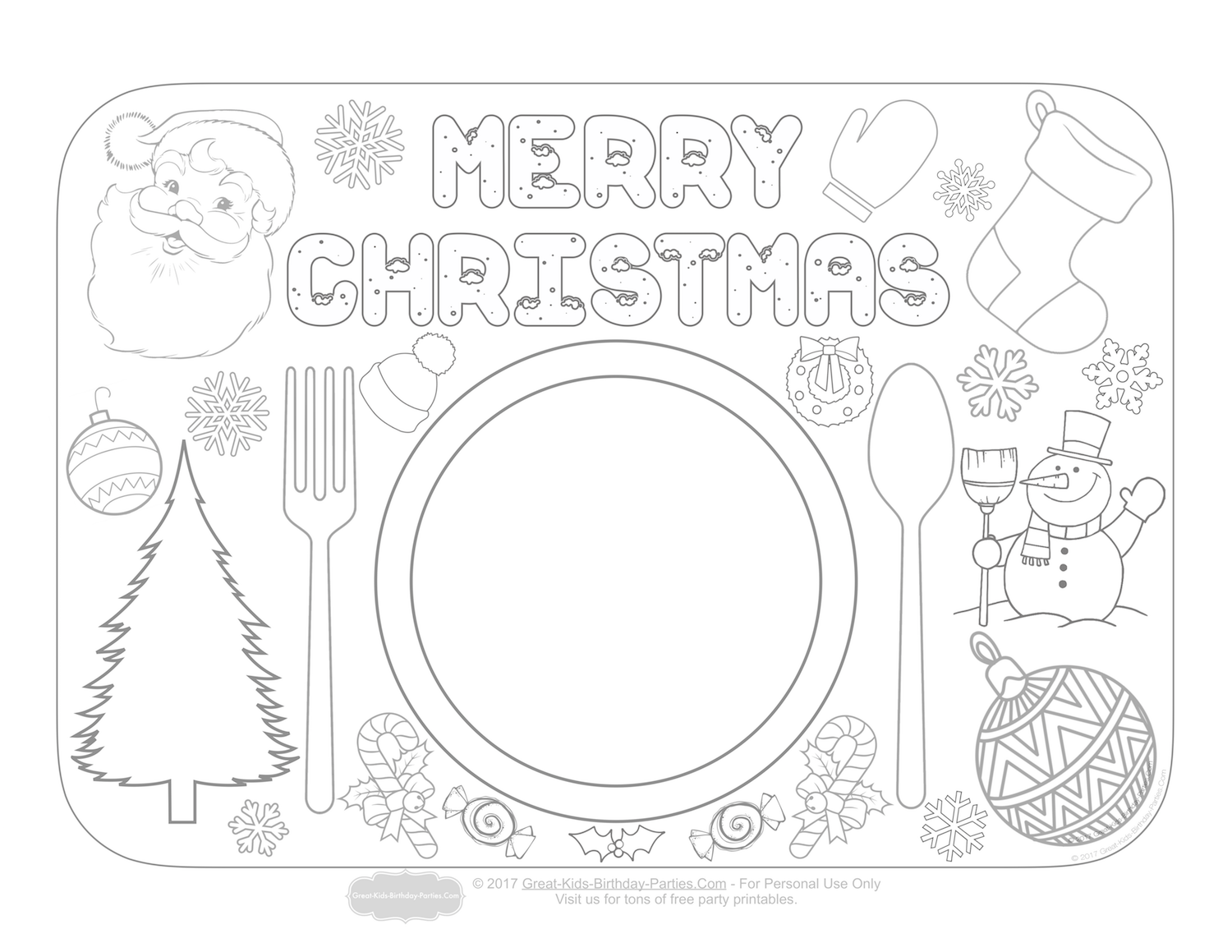 Printable Children S Placemat Template Printable Templates