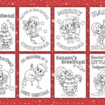 Printable Christmas Cards To Color For Kids Worksheets Library