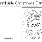 Printable Christmas Cards To Color For Kids Worksheets Library