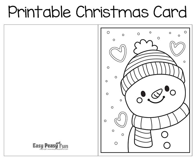 Printable Christmas Cards To Color For Kids Worksheets Library