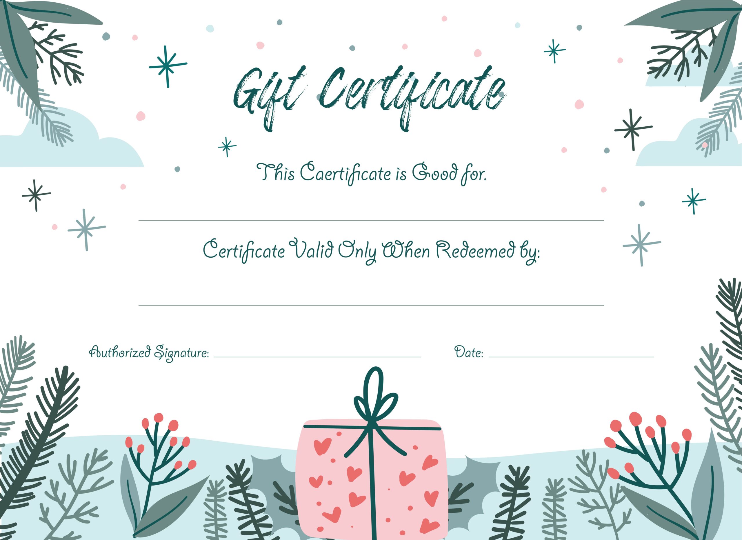 printable gift card christmas