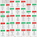 Printable Christmas Holiday Taboo Game Cards Instant Download Game