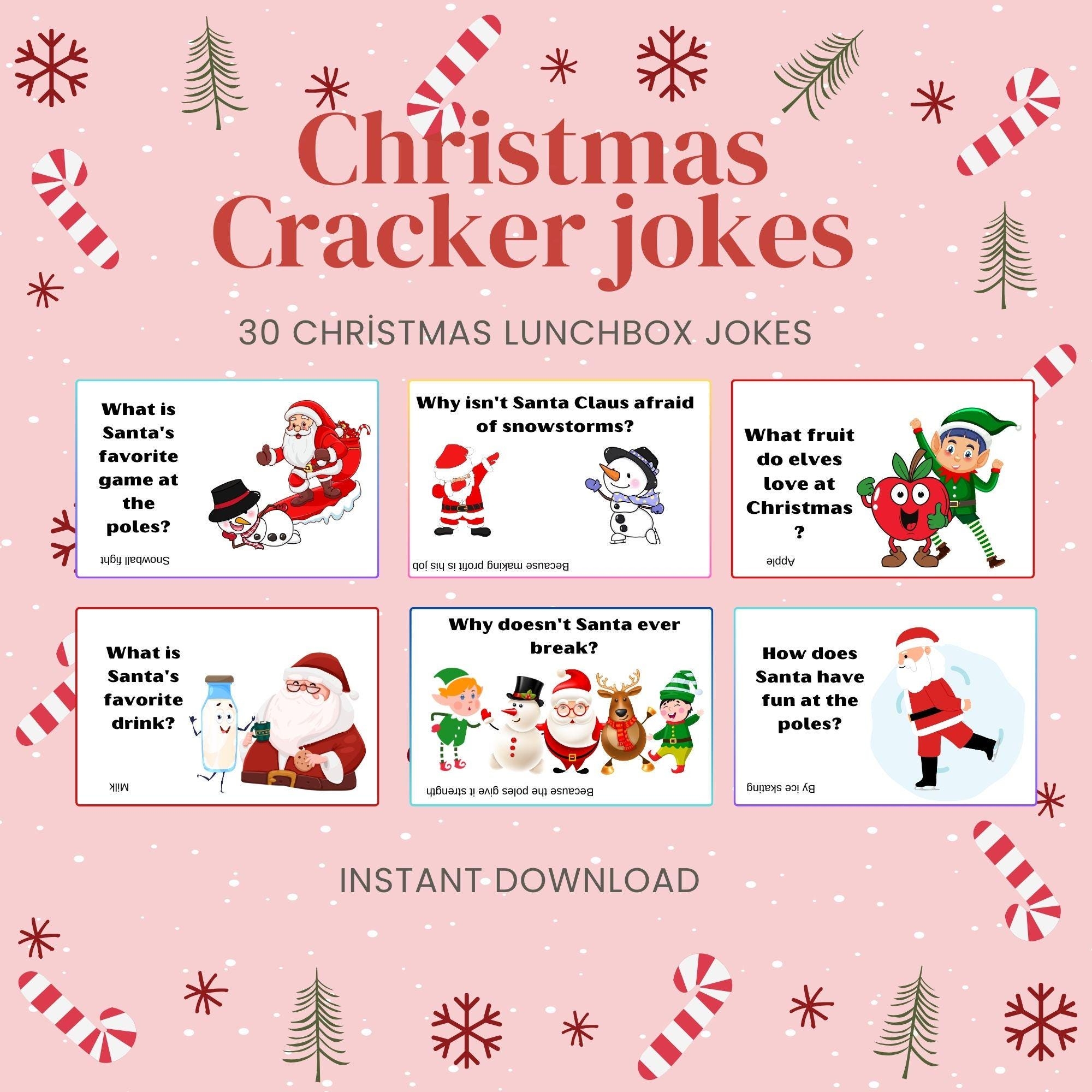Printable Christmas Joke Cards For Kids Christmas Lunchbox Jokes 