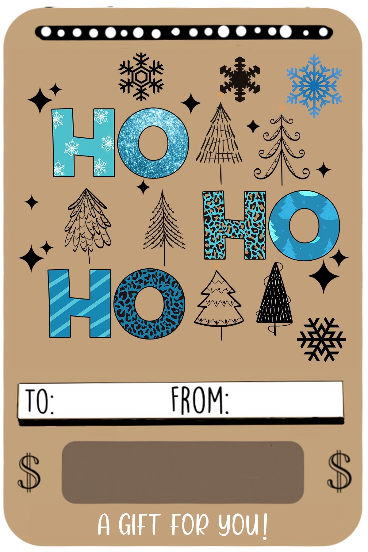 Printable Christmas Money Cards