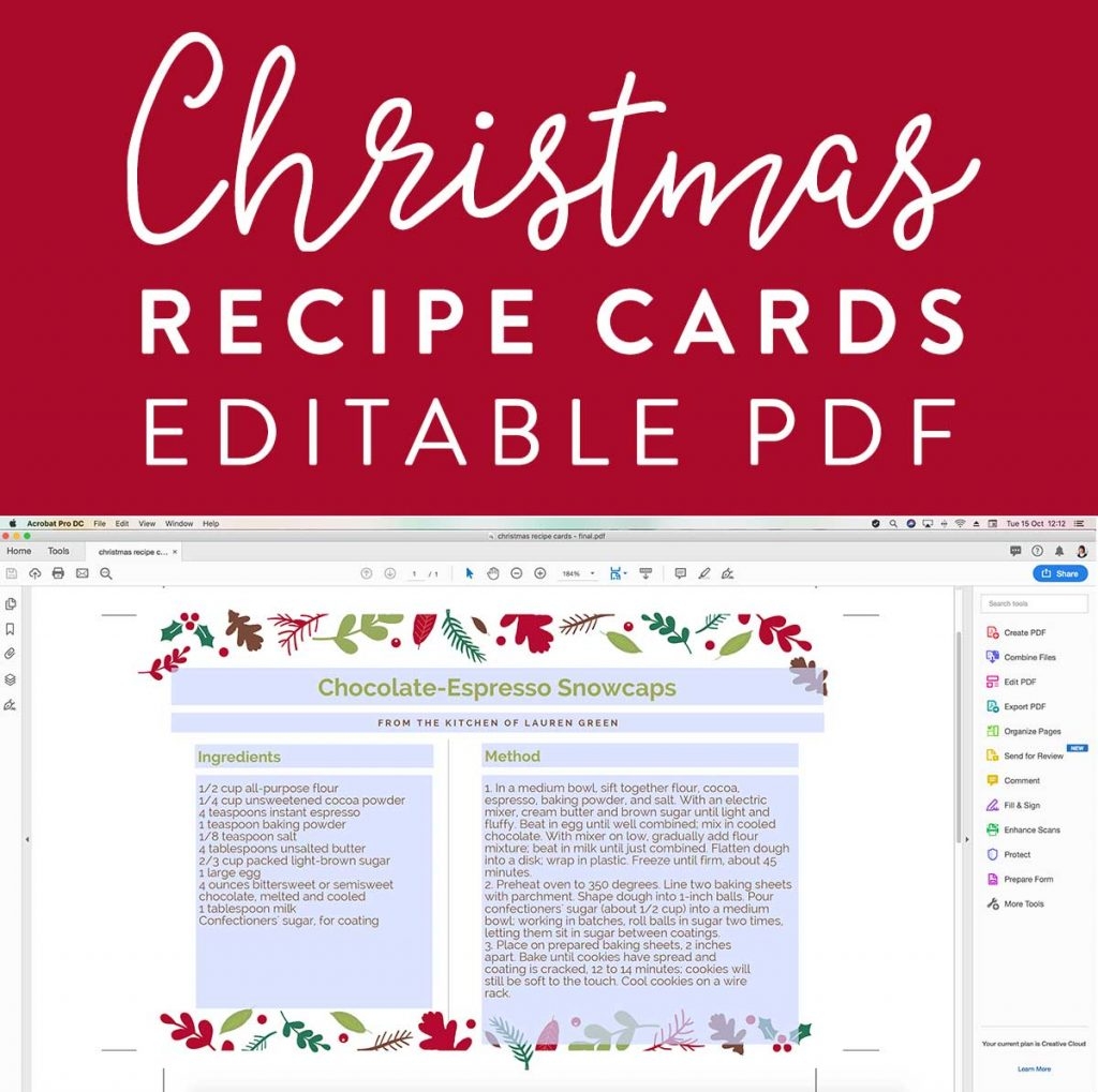 printable editable christmas cards