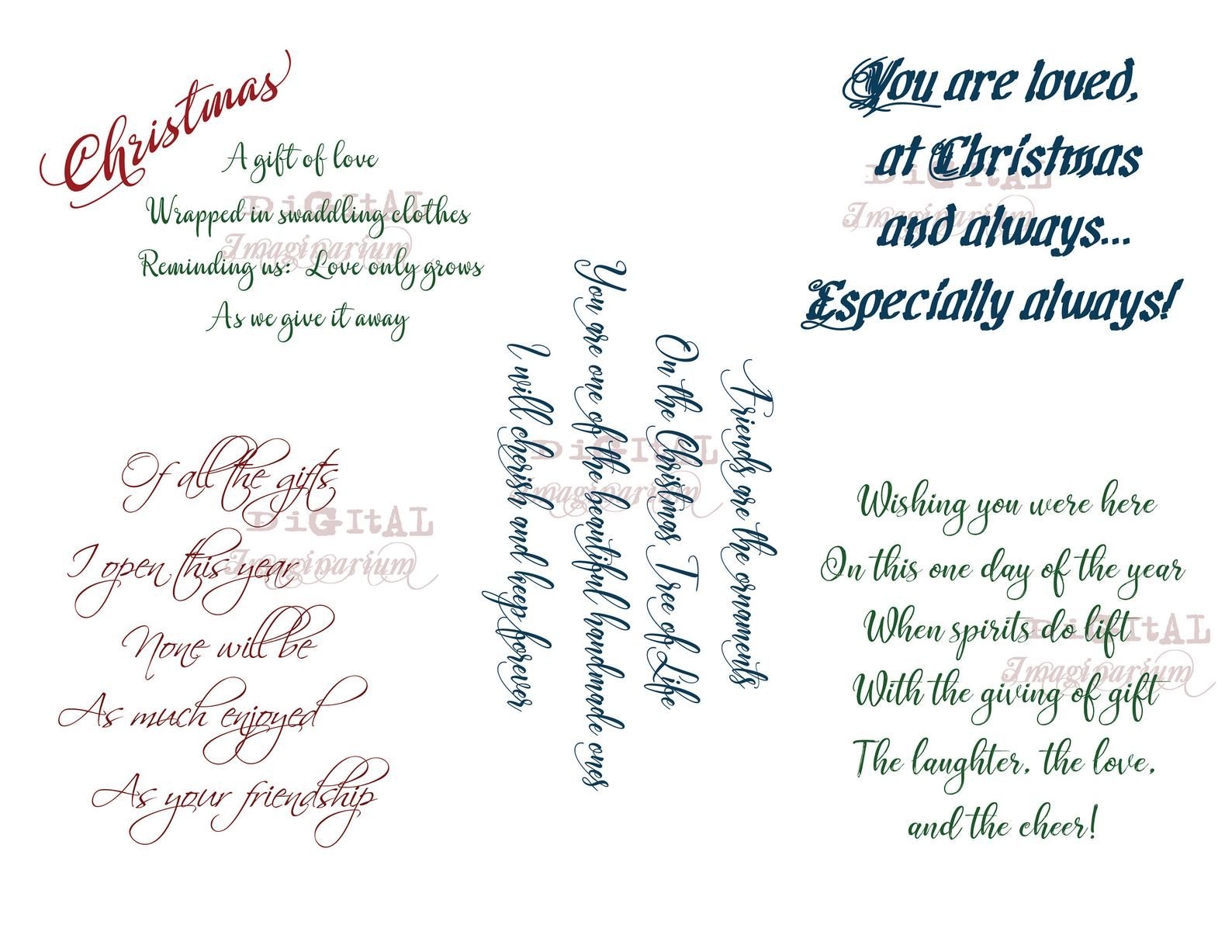 Printable Christmas Sentiments Printable Word Searches
