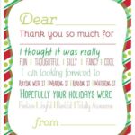 Printable Christmas Thank You Cards For Students Angela E Sibley