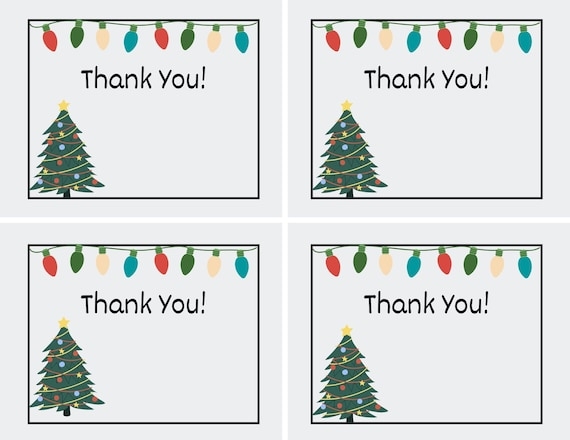 Printable Christmas Thank You Cards For Teachers Students Or 