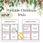 Printable Christmas Trivia Printable Holiday Games Christmas Etsy
