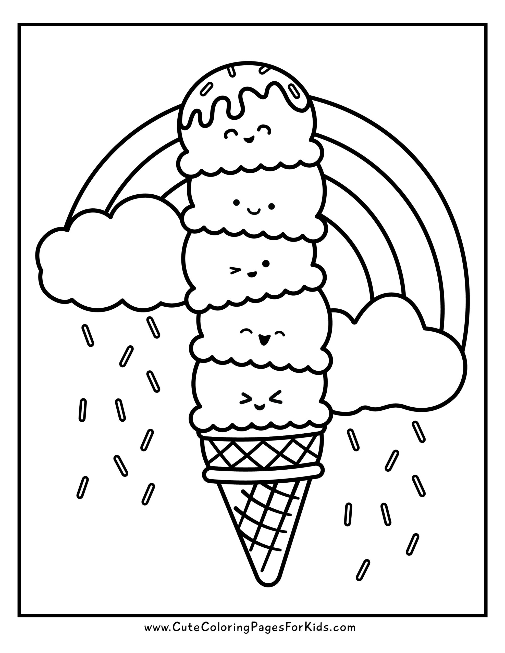 Ice Cream Coloring Pages