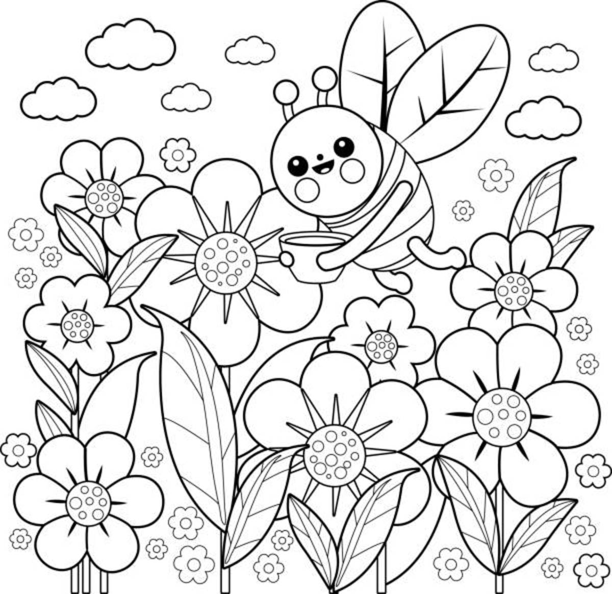 printable coloring pages with flowers