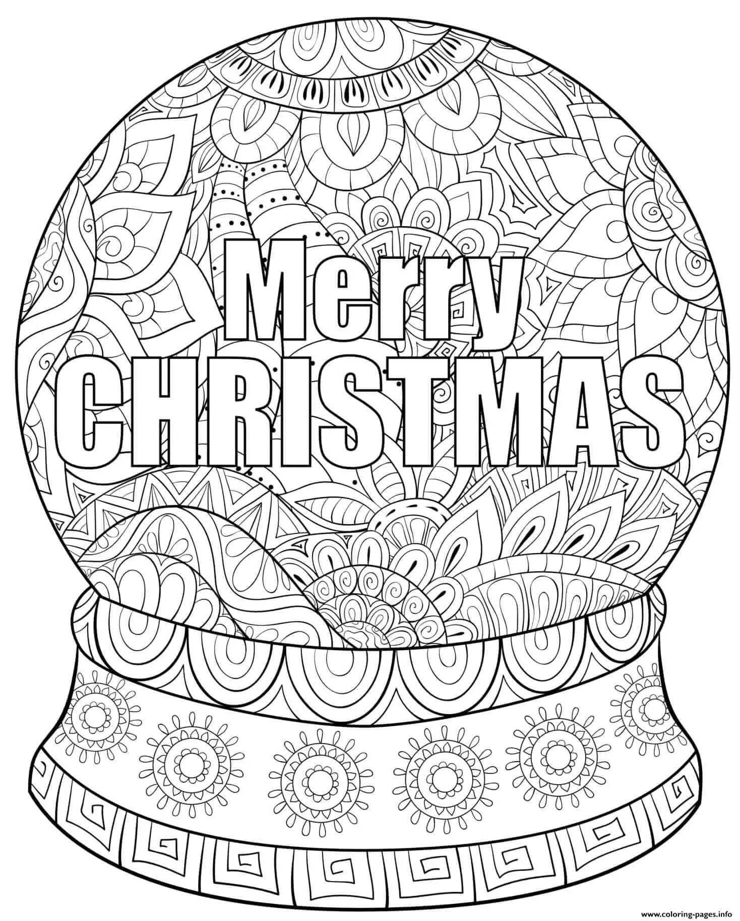 Printable Coloring Pages For Adults Christmas