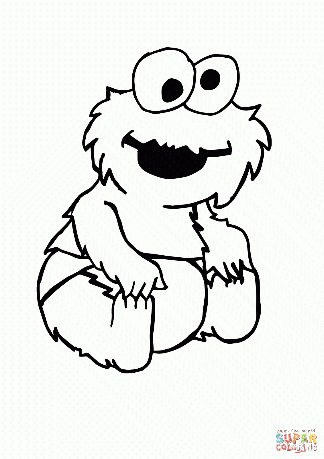 Printable Coloring Pages Of The Cookie Monster Coloring Home