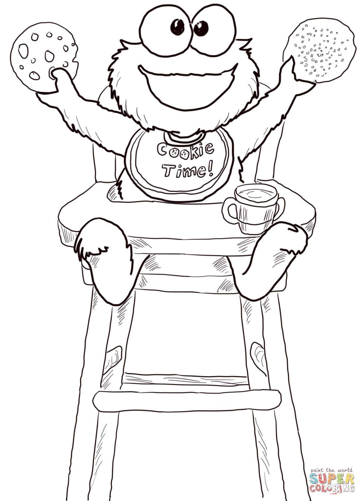 Printable Coloring Pages Of The Cookie Monster Coloring Home