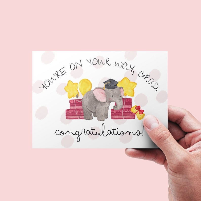 Printable Congrats Grad Card Digital Download Custom Graduation Card 