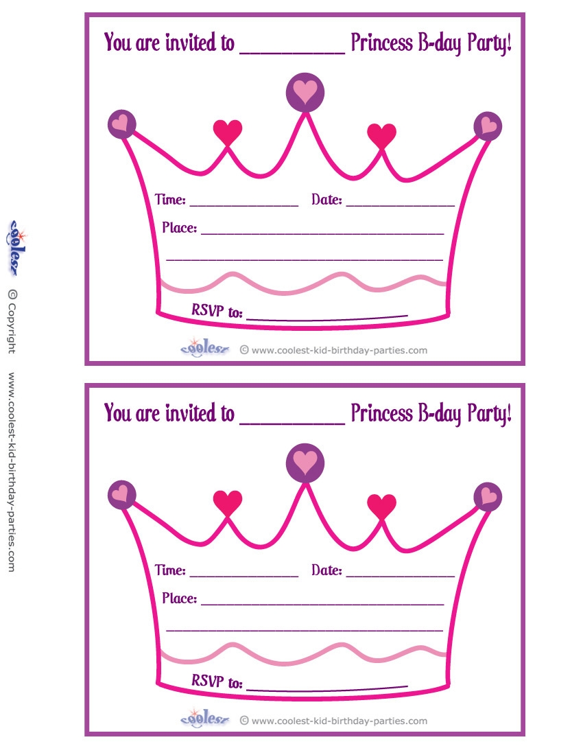 Printable Crown Invitations Coolest Free Printables