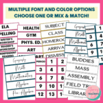 Printable Daily Classroom Schedule Cards Classful