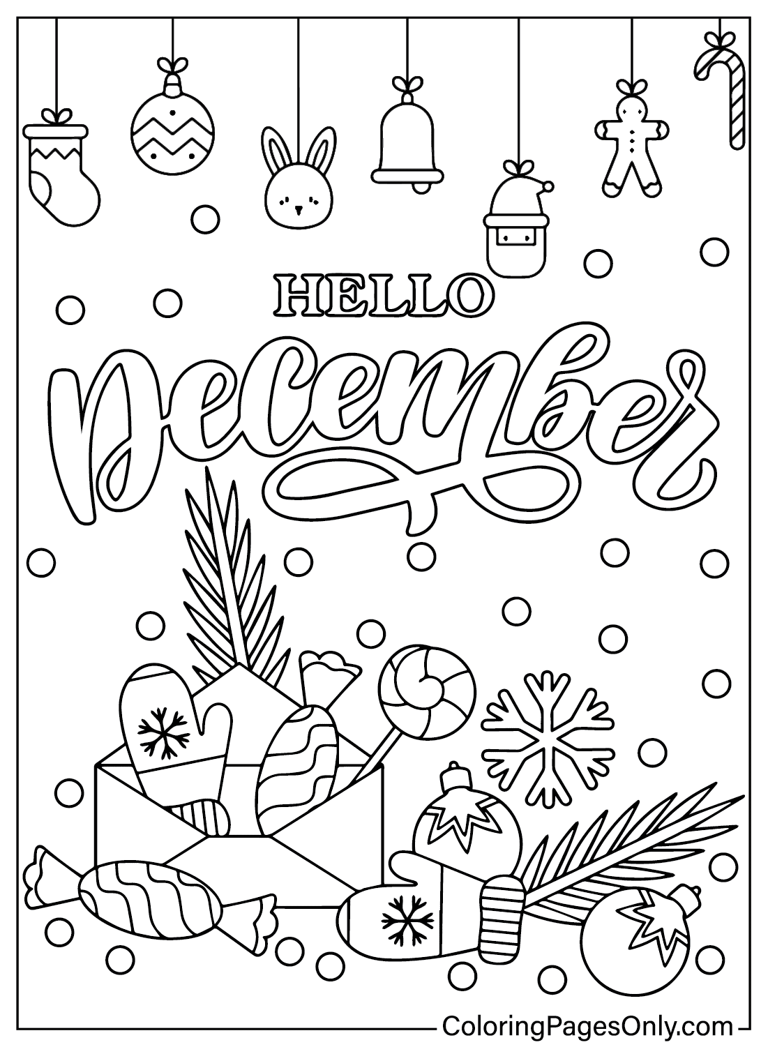 December Coloring Page