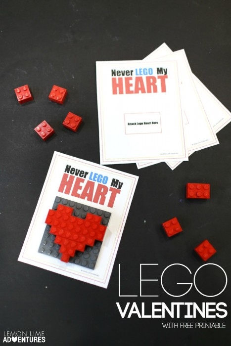 Printable DIY Lego Valentines Day Cards
