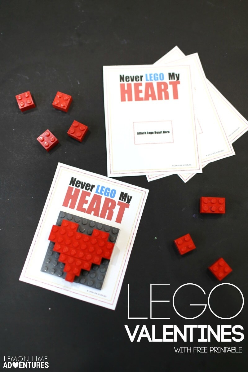 Printable DIY Lego Valentines Day Cards