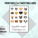 Printable Dog Mom Cards Printable Happy Mother 39 s Day Dog Etsy