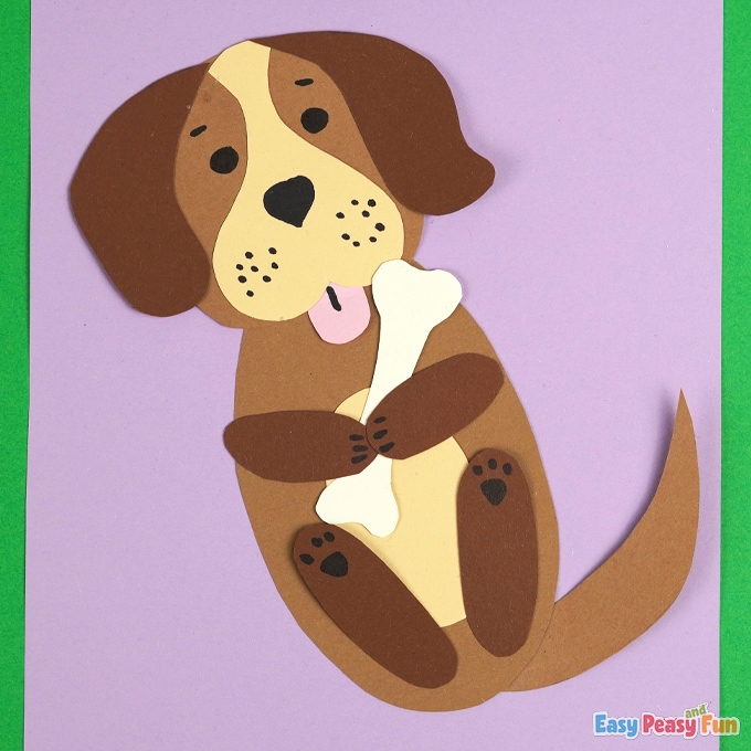 Printable Dog Paper Craft Easy Peasy And Fun