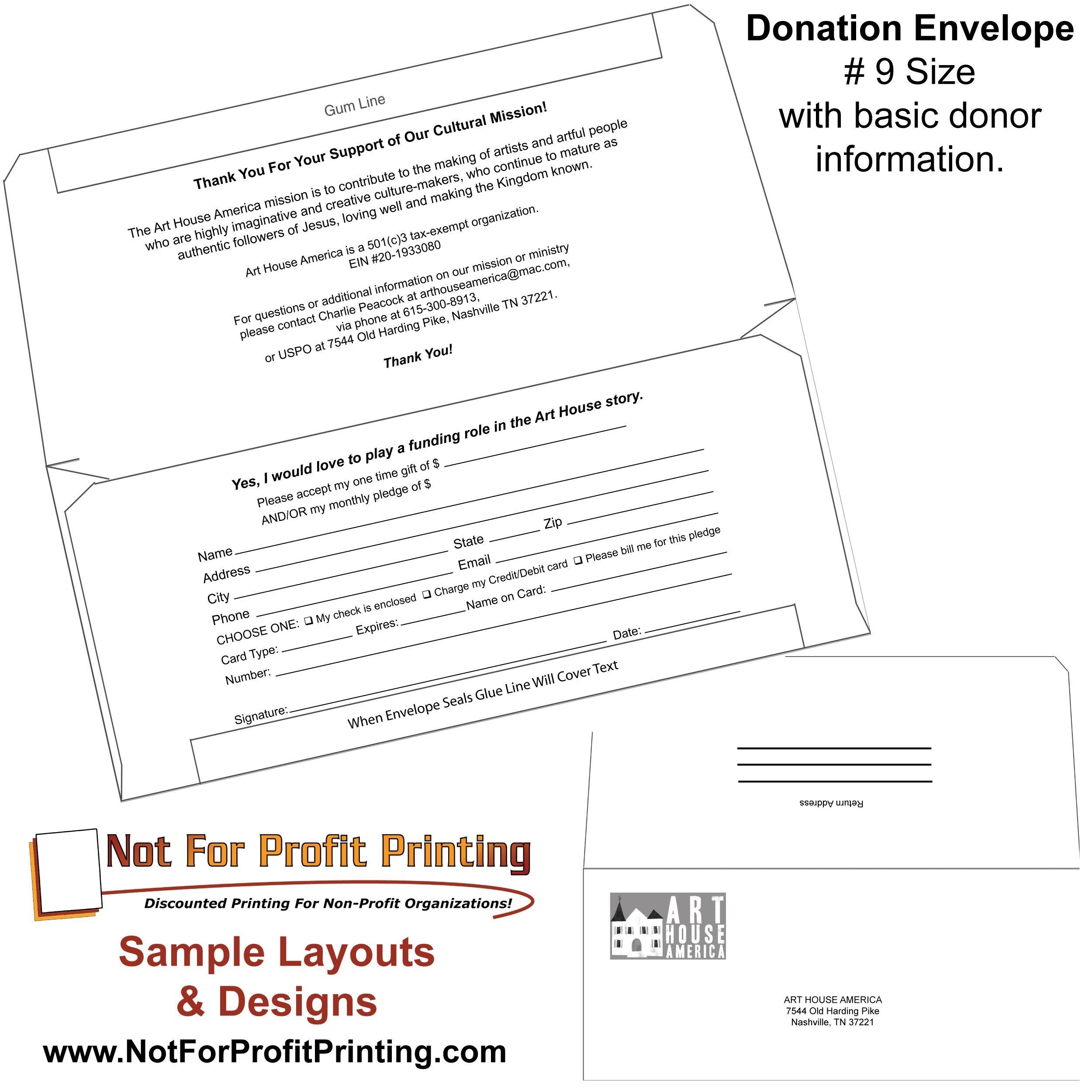 printable donation cards