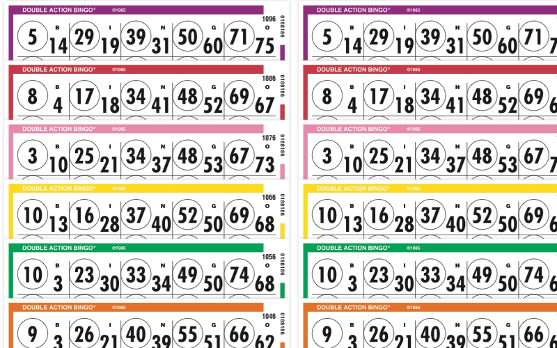 Printable Double Action Bingo Cards