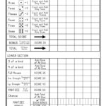 Printable Downloadable Printable Yahtzee Score Card Yahtzee Score Sheets