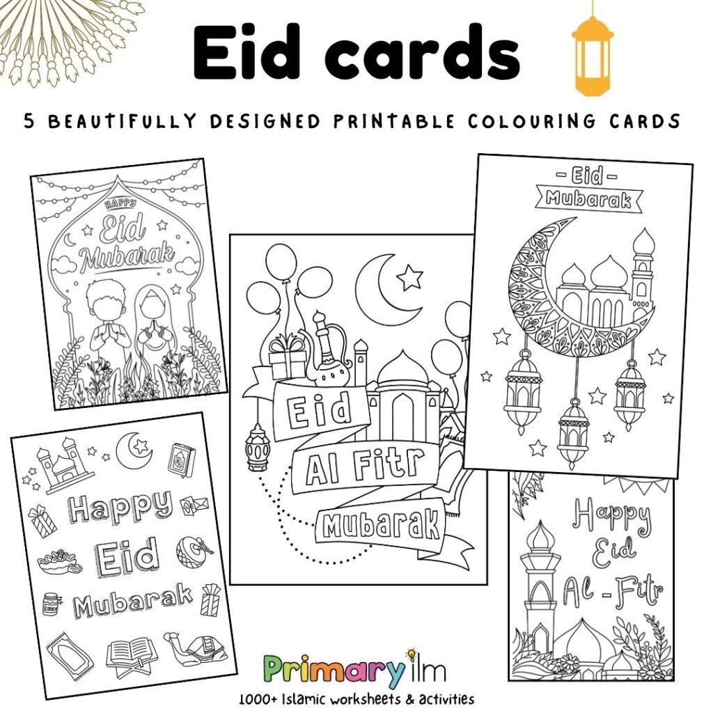 Printable Eid Cards Primary Ilm Worksheets Library