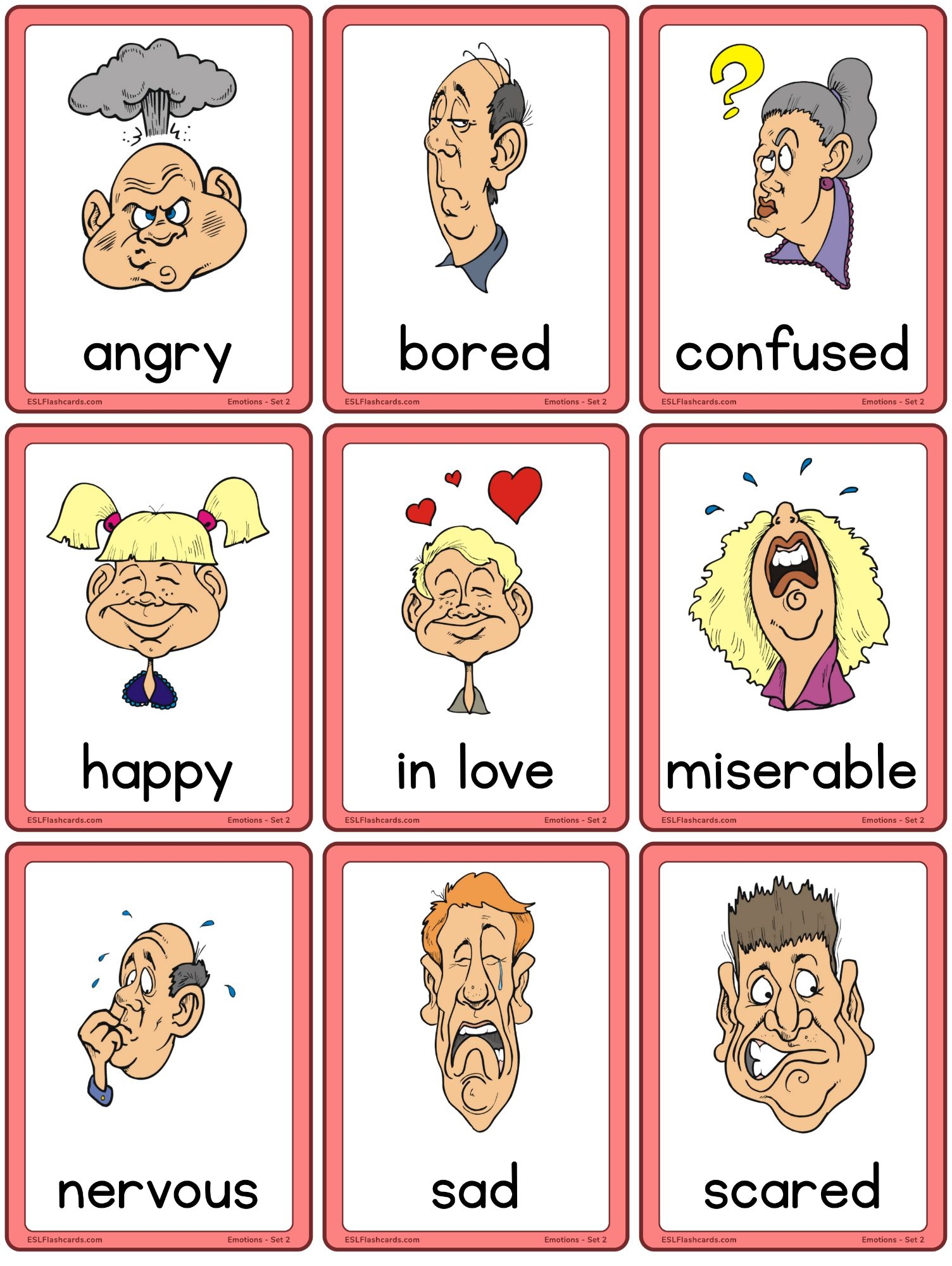 Printable Emotion Cards Printable JD