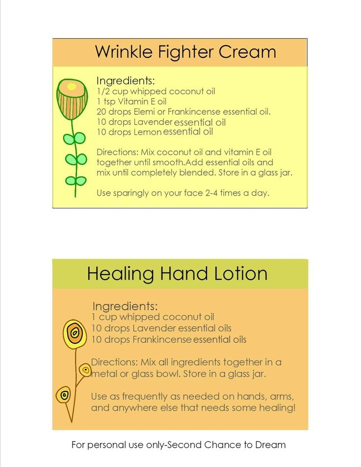 Printable Essential Oil Recipe Cards Worksheets Library