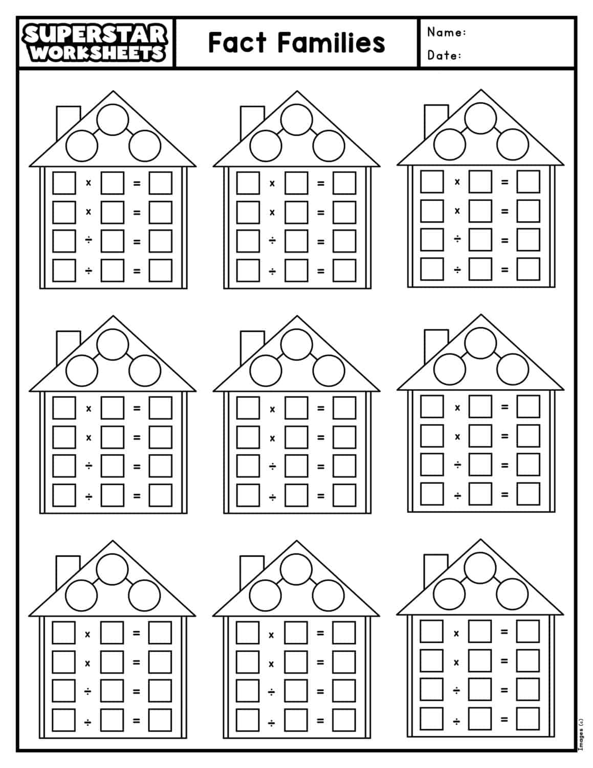 Printable Fact Family Worksheets For Math Practice