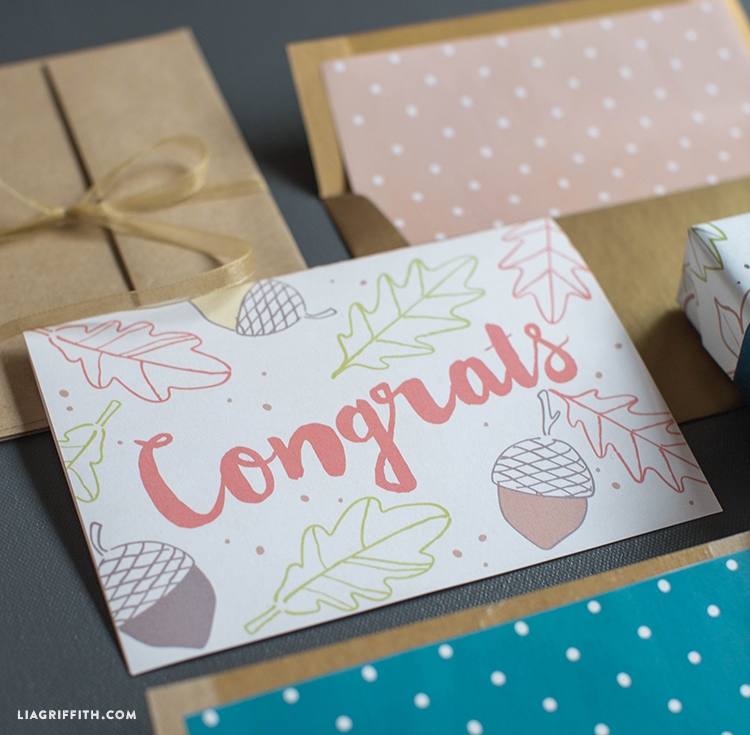 Printable Fall Greeting Cards Lia Griffith