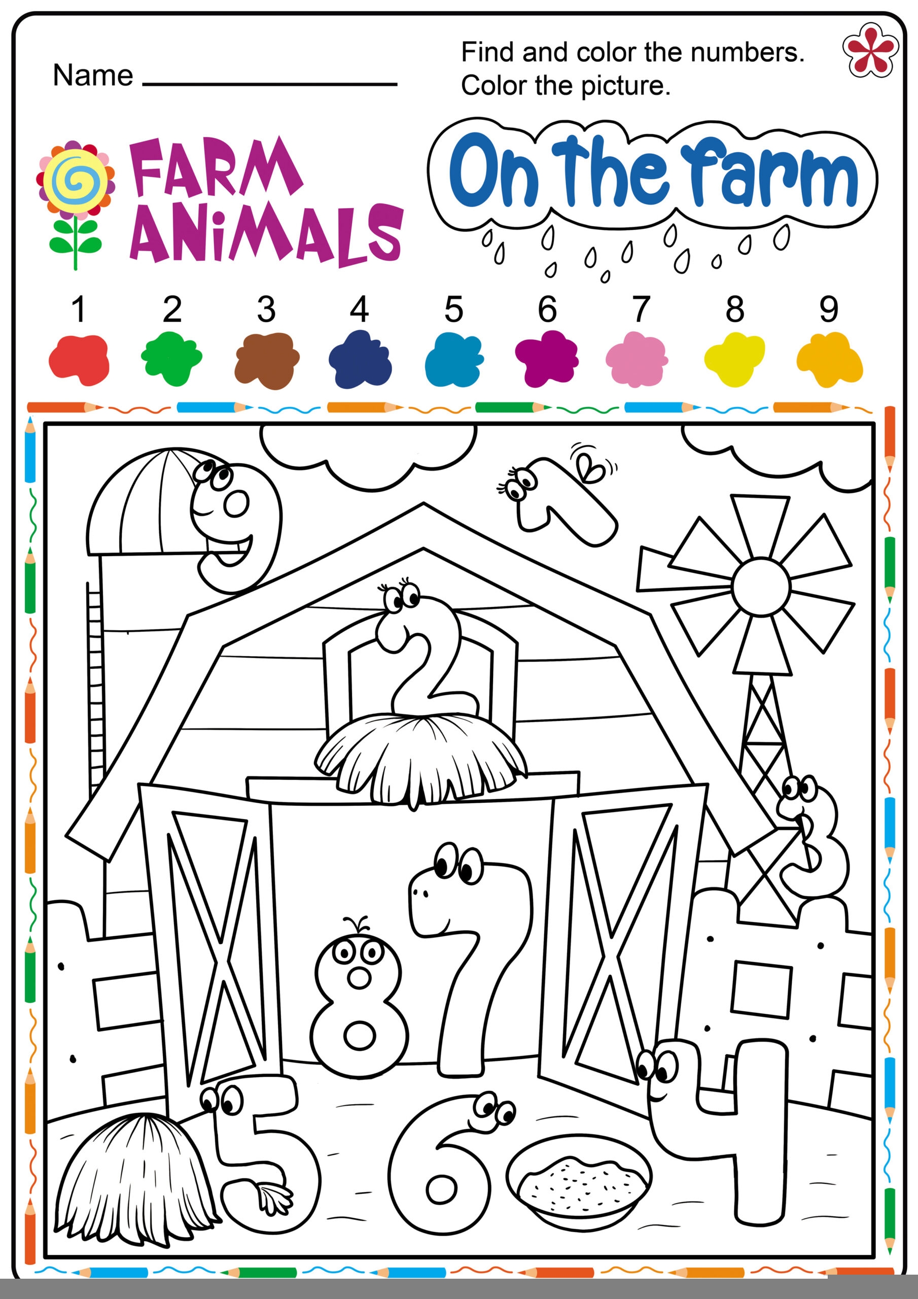 Printable Farm Worksheets For Preschool Printable Worksheets